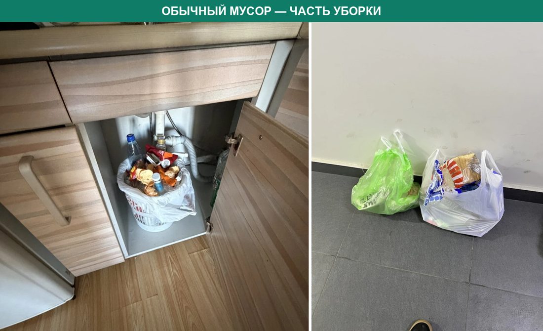 Обычный мусор — часть уборки